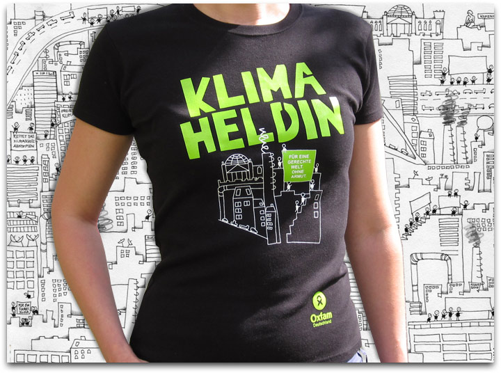 Illustration T-Shirt Klimaheldin